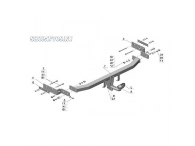 Фаркоп на Kia Sorento SUV 2009-2012гг. от AvtoS Фаркоп на Kia Sorento SUV 2009-2012гг.