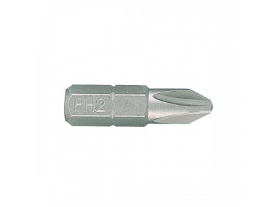Вставка (бита) торцевая 1/4", Phillips, PH2, L = 25 мм, KING TONY