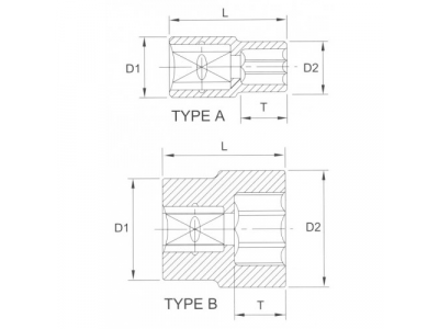 Головка торцевая 6гр. 1/2" 19мм