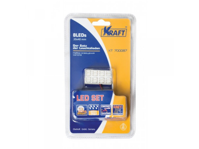 Набор освещения салона 8LEDs 20x40 mm от KRAFT Набор освещения салона 8LEDs 20x40 mm